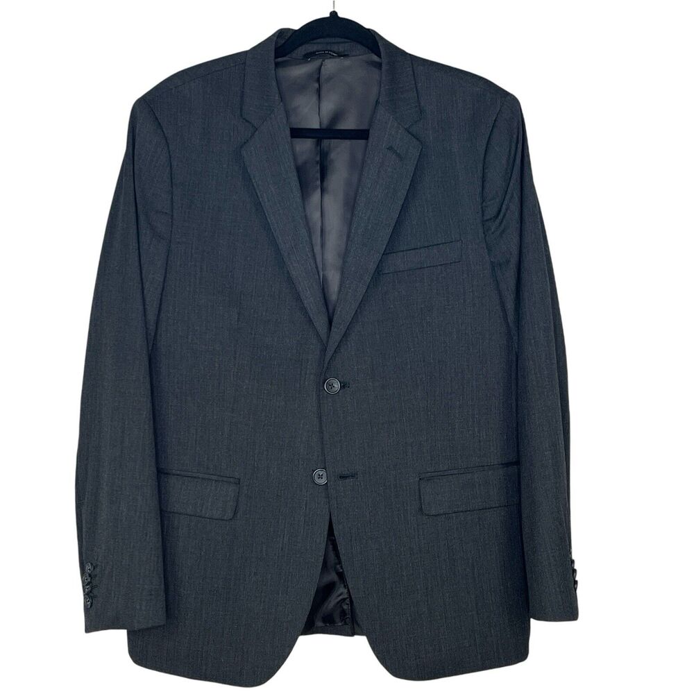 Banana Republic 42S Tailored Slim Fit Wool Blend Gray Jacket Blazer